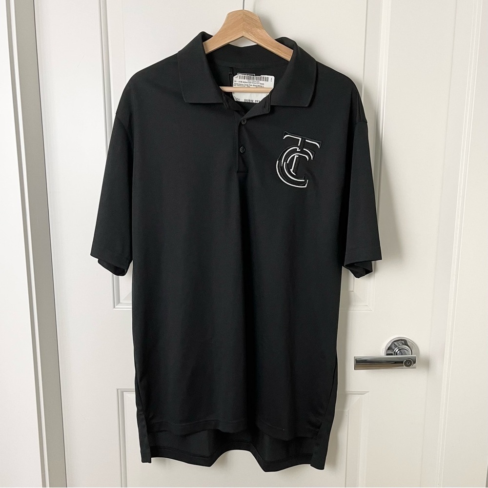 Adidas Taylor Made Golf Aeroready Performance Pique ClimaLite Polo Shirt-Black-L